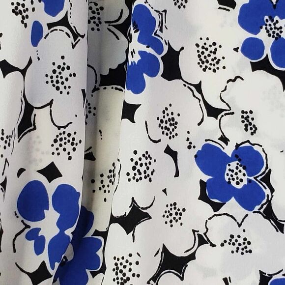 Talbots Shirt Tunic Top Blue Women’s Plus Size 1X Floral Long Sleeve - Picture 8 of 11